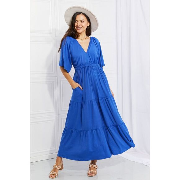 Culture Code Full Size My Muse Flare Sleeve Tiered Maxi Dress - Picture 1 of 11
